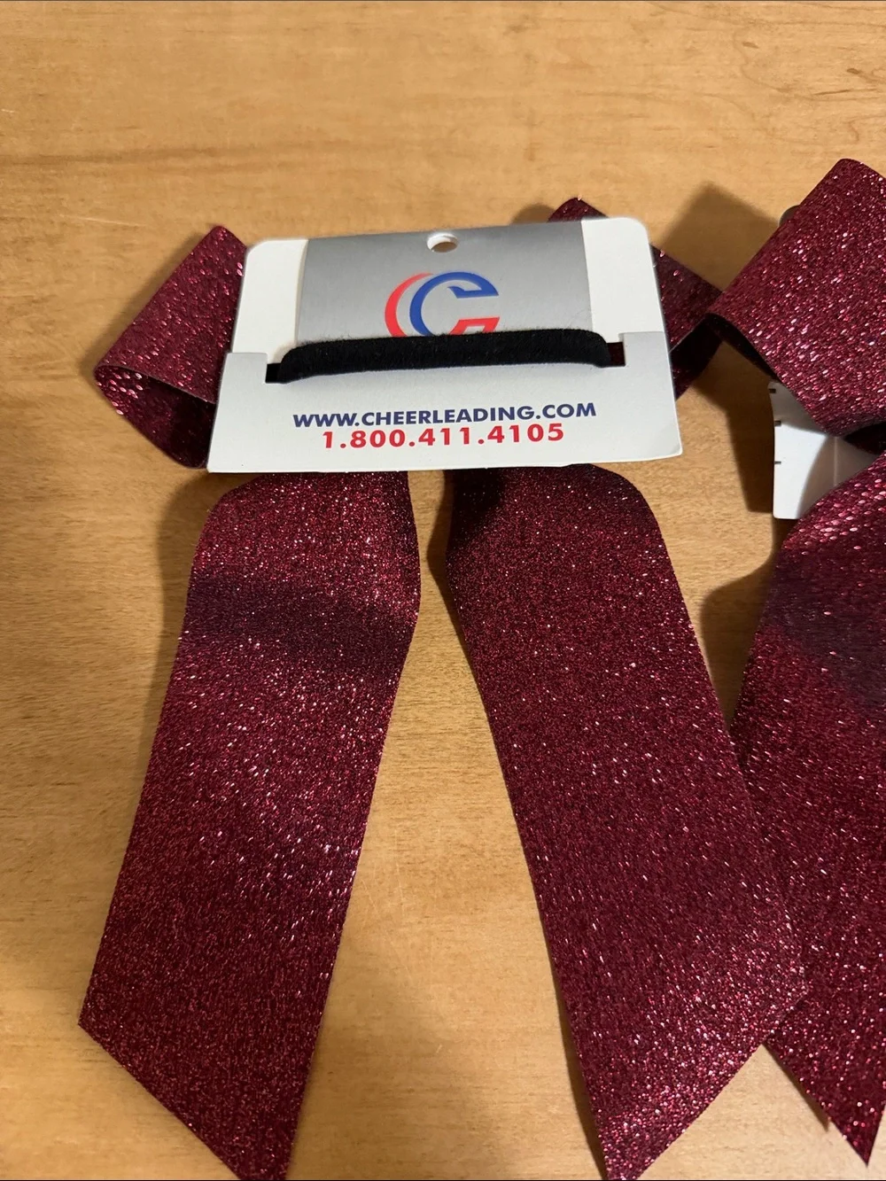 Glitter Burgundy Bow Hair Clips for Kids - Pack of 2